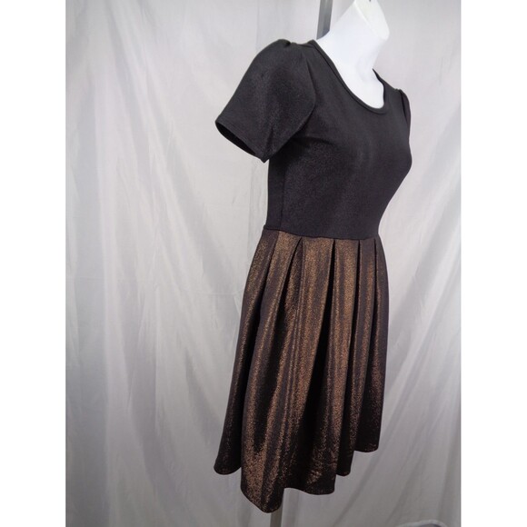 LuLaRoe Elegant Amelia Black Bronze Rose Gold Shimmer Size Medium New - Picture 4 of 14